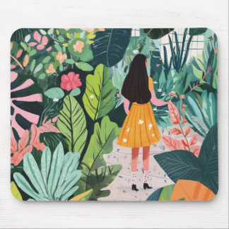 Mouse Pad, Girl in the Garden Mouse Pad