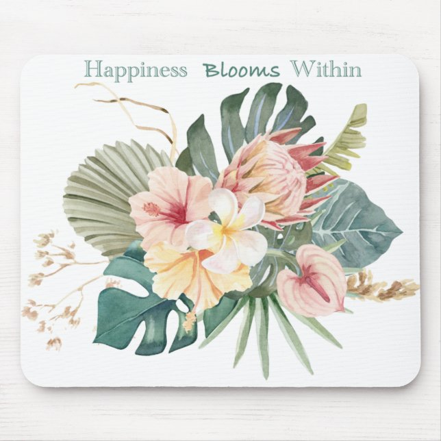 Mouse Pad HAPPINESS BLOOM WITHIN (Front)