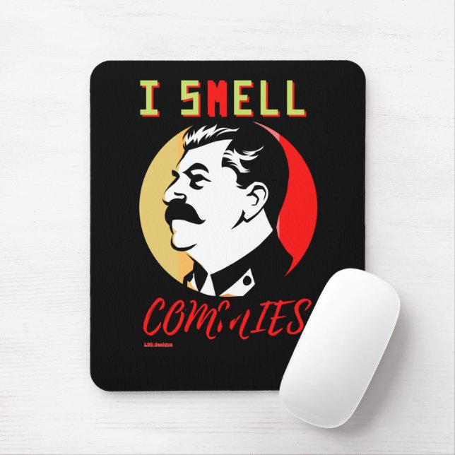 mouse pad  "I SMELL COMMIES 3 STALIN" (With Mouse)