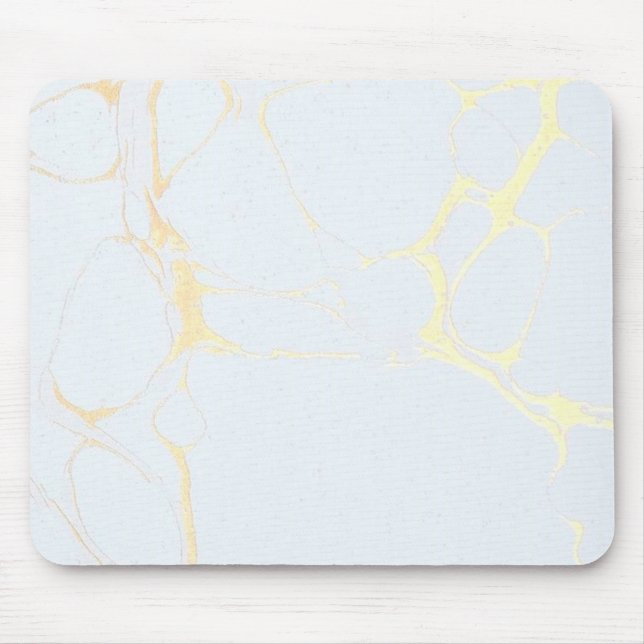 Mouse Pad - Marble Gold Blue (Front)
