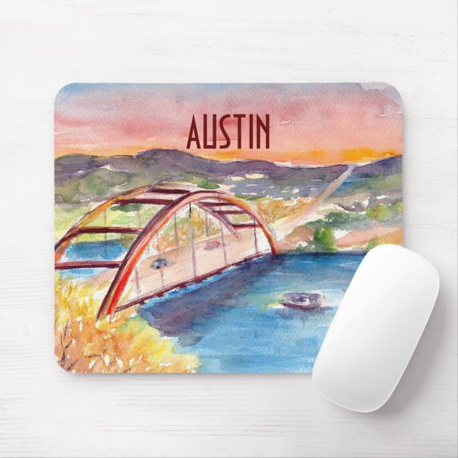 Mouse Pad -Pennybacker Bridge (With Mouse)