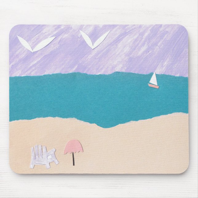 Mouse Pad with Beach Scene (Front)