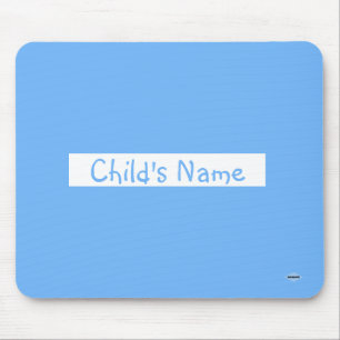 Mouse Pad with Child's Name Blue HAMbWG 