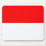 Mouse pad with Flag of Indonesia<br><div class="desc">This mouse pad featuring the flag of Indonesia is the perfect way to bring national pride to your workspace. The striking red and white stripes, representing the courage and purity of the nation, offer a vibrant and meaningful backdrop to your desk. Whether you're working from home or at the office,...</div>