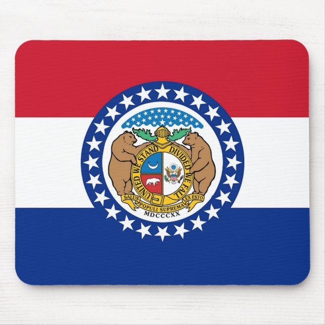 Mouse pad with Flag of Missouri State - USA (Front)