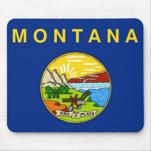 Mouse pad with Flag of Montana State - USA