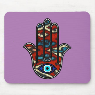 Mouse pad with Hand of Fatima design