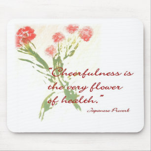 Mouse Pad with Japanese Proverb