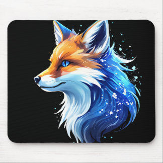 Mouse pad with wolf design
