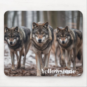Mouse Pad-Yellowstone Wolves Pad