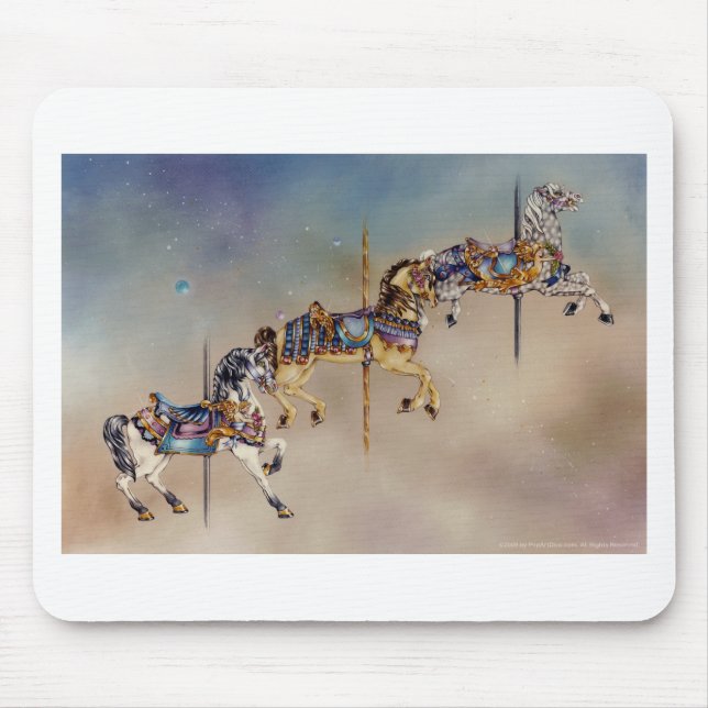 Mouse pads - Three Carousel Horses (Front)