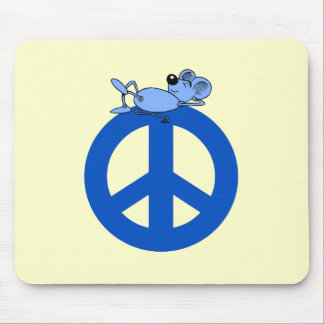 Mouse peace symbol mouse pad