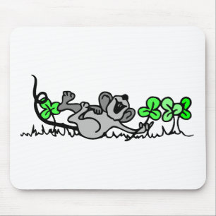Mouse Playing In Shamrocks Pad
