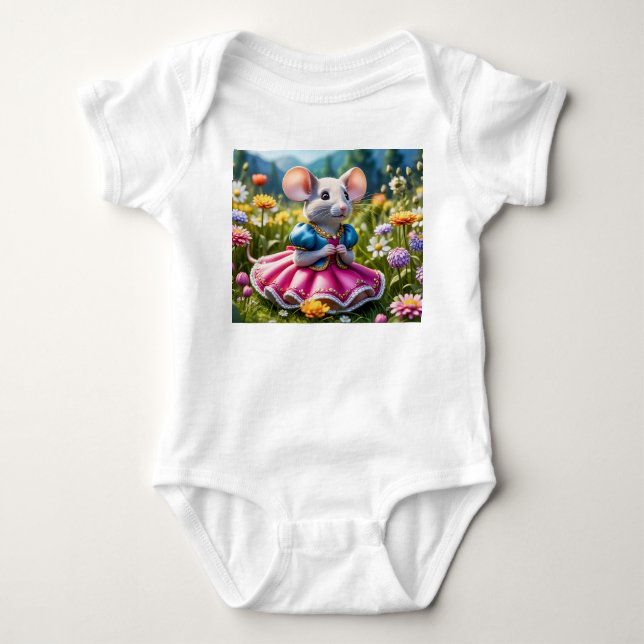 Mouse Princess Baby Bodysuit (Front)