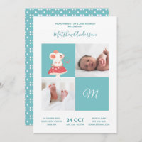 Mouse Rat • Alphabet Monogram Cute Baby Shower