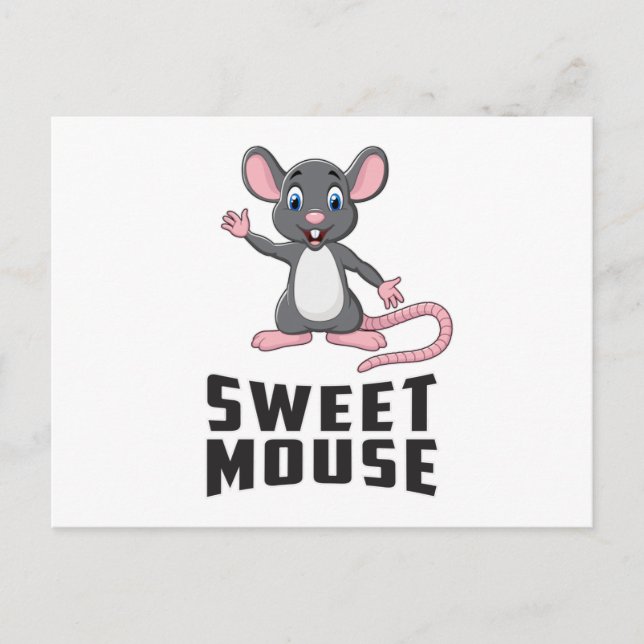 Mouse Rat Animal Cheese Love Pet Cute Funny Gift Postcard (Front)