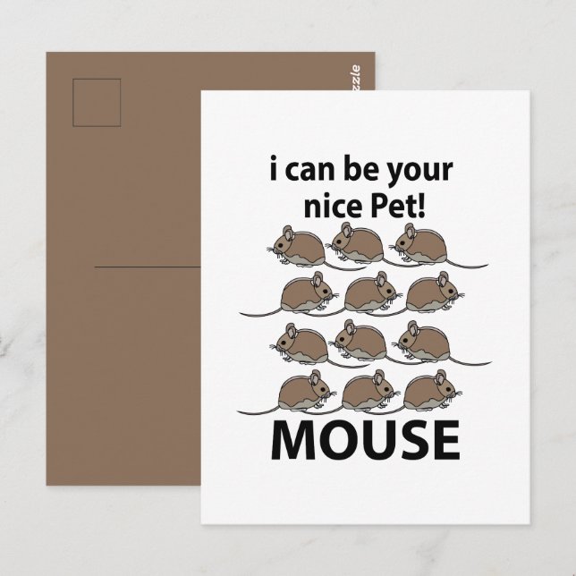 Mouse Rat Animal I Can Be Your Nice Pet Mouse Postcard (Front/Back)