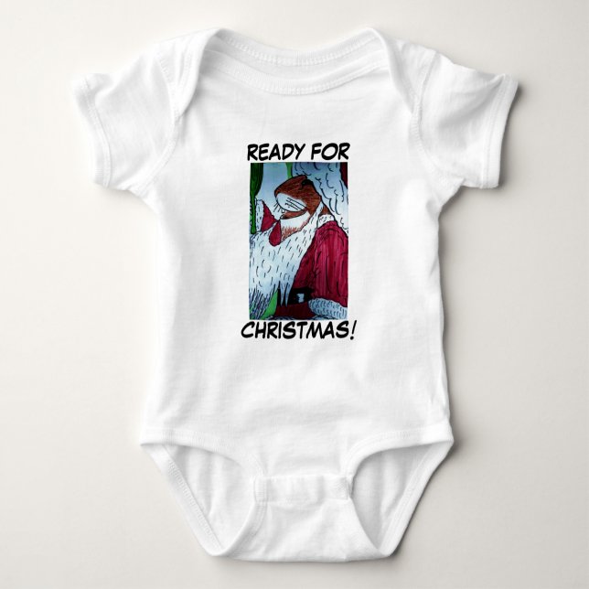 MOUSE, READY FOR, CHRISTMAS!  BABY BODYSUIT (Front)