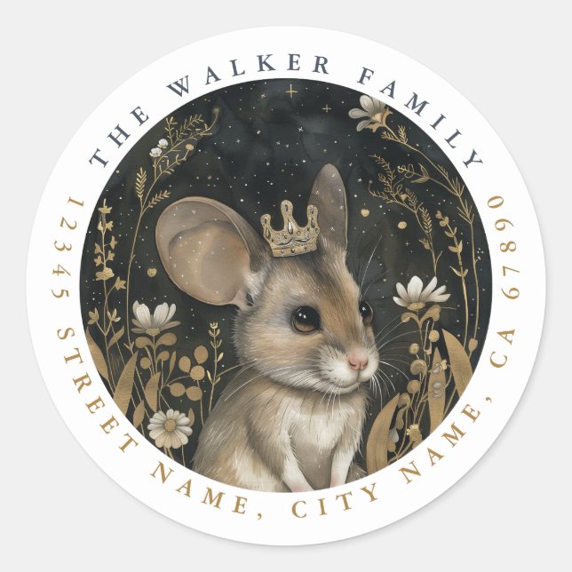 Mouse Round Stickers (Front)