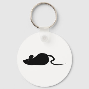 Mouse Silhouette Key Ring