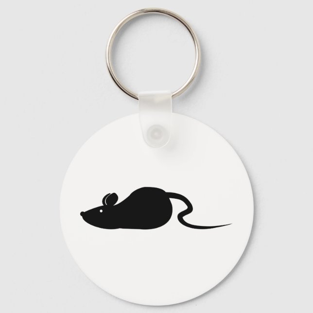 Mouse Silhouette Key Ring (Front)