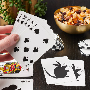 Mouse Silhouette Playing Cards