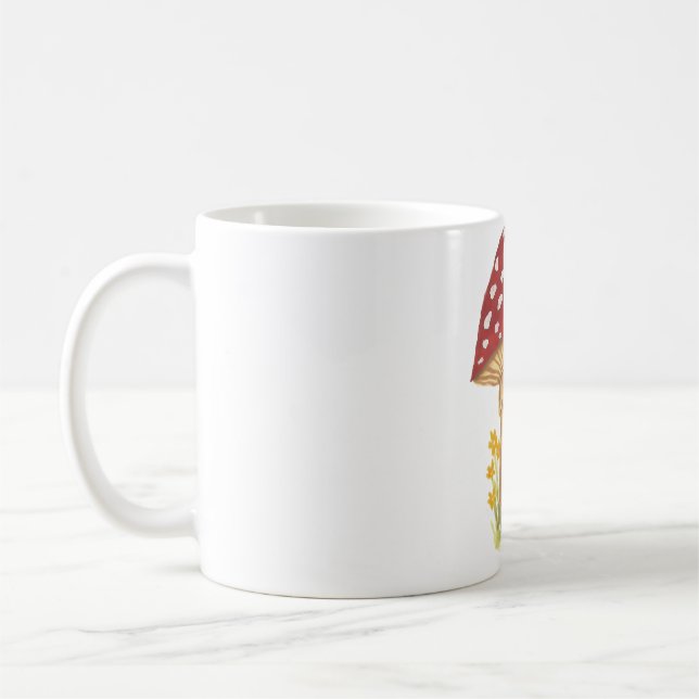 Mouse Sleeping Under a Mushroom Coffee Mug (Left)