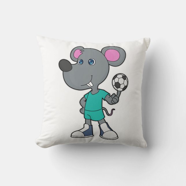 Mouse Soccer player Soccer Cushion (Front)