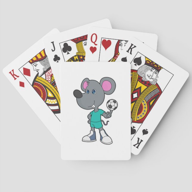 Mouse Soccer player Soccer Playing Cards (Back)