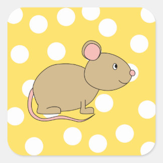 Mouse. Square Sticker