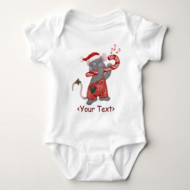 Mouse Tunes Santa Baby Bodysuit (Front)