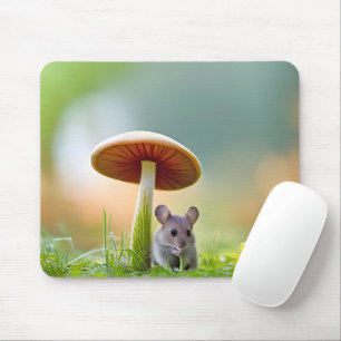 Mouse Under A Mushroom Pad