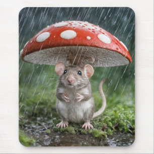 Mouse Under a Mushroom Pad