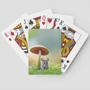 Mouse Under A Mushroom Playing Cards