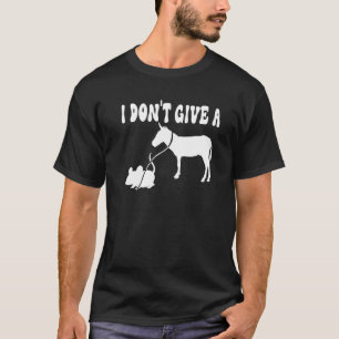 MOUSE WALKING A DONKEY I Don't Give Rats Mouse vin T-Shirt