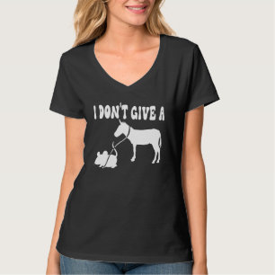 MOUSE WALKING A DONKEY I Don't Give Rats Mouse vin T-Shirt