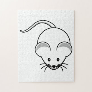 Mouse (White) Cartoon Jigsaw Puzzle