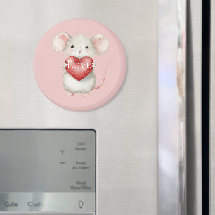 Mouse with a Heart Love Magnet