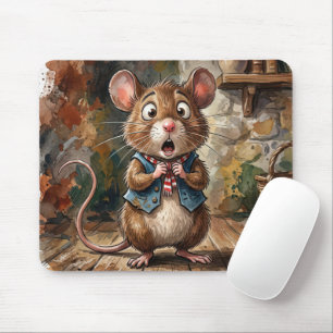 Mouse with a Surprised Look  Pad