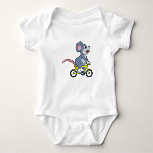 Mouse with Bicycle Baby Bodysuit
