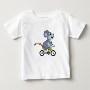 Mouse with Bicycle Baby T-Shirt