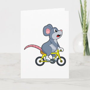 Mouse with Bicycle Card