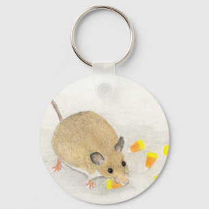 Mouse with Candy Corns Key Ring