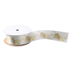 Mouse with Candy Corns Satin Ribbon