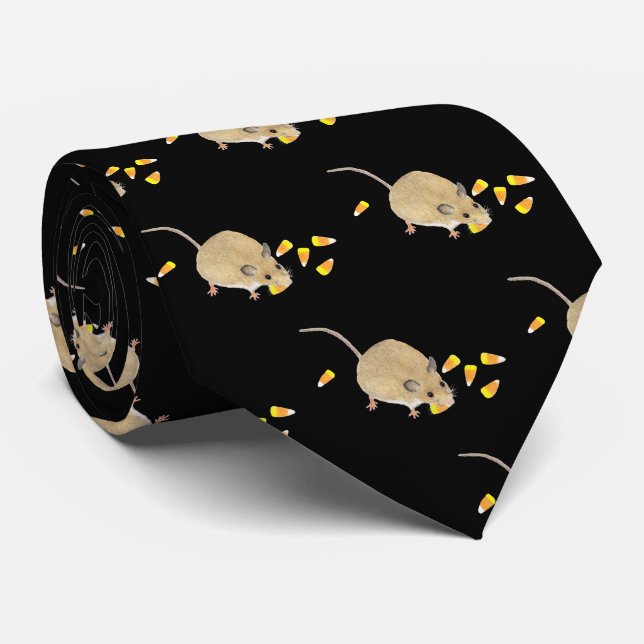 Mouse with Candy Corns Tie (Rolled)