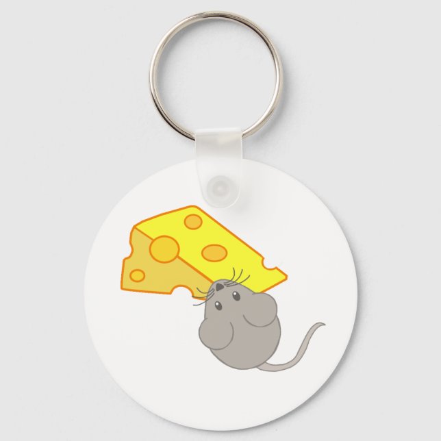Mouse with Cheese Key Ring (Front)
