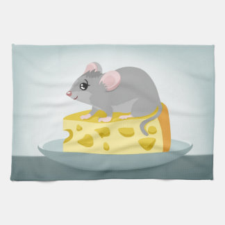 Mouse with cheese tea towel