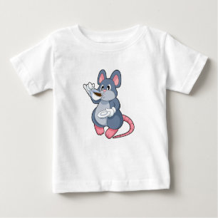 Mouse with Coffee Cup Baby T-Shirt