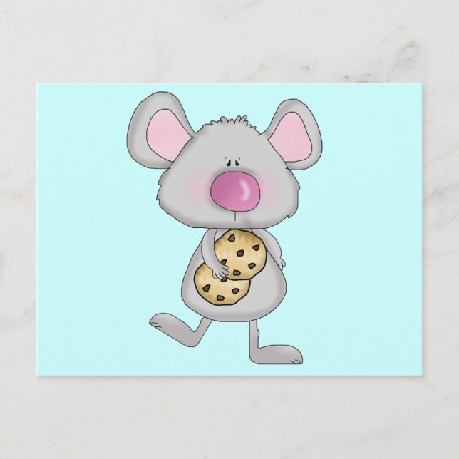 Mouse with Cookies Tshirts and Gifts Postcard (Front)