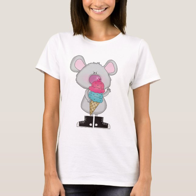 Mouse with Ice Cream Tshirts and Gifts (Front)